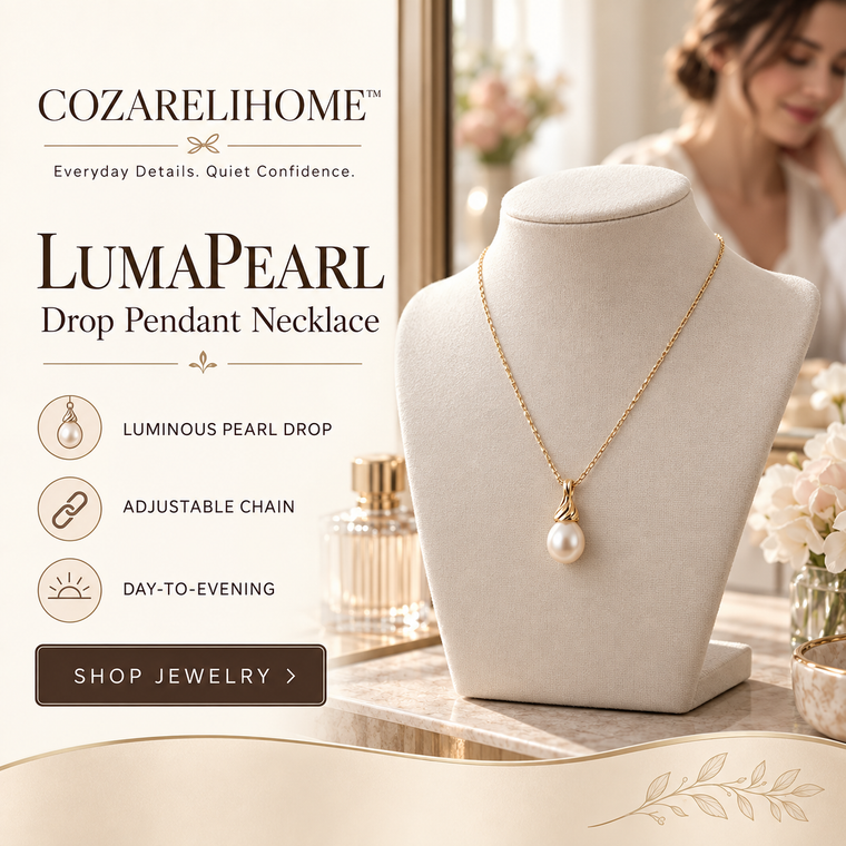 COZARELIHOME™ LumaPearl Drop Pendant Necklace