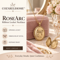 COZARELIHOME™ RoseArc Ribbon Locket Necklace