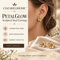 COZARELIHOME™ PetalGlow Sculpted Stud Earrings