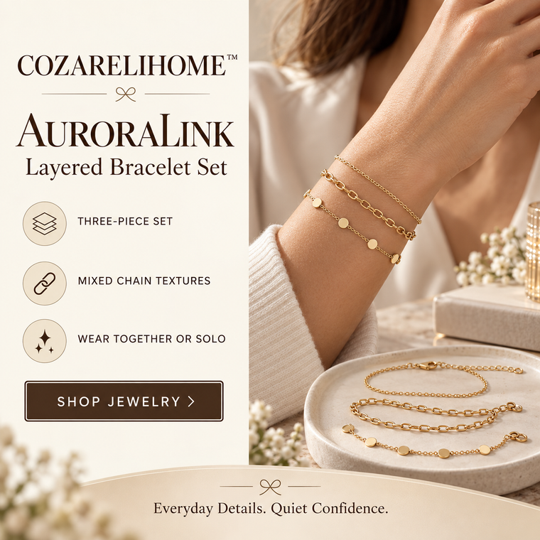 COZARELIHOME™ AuroraLink Layered Bracelet Set