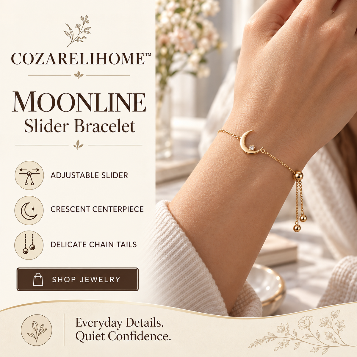 COZARELIHOME™ Moonline Slider Bracelet