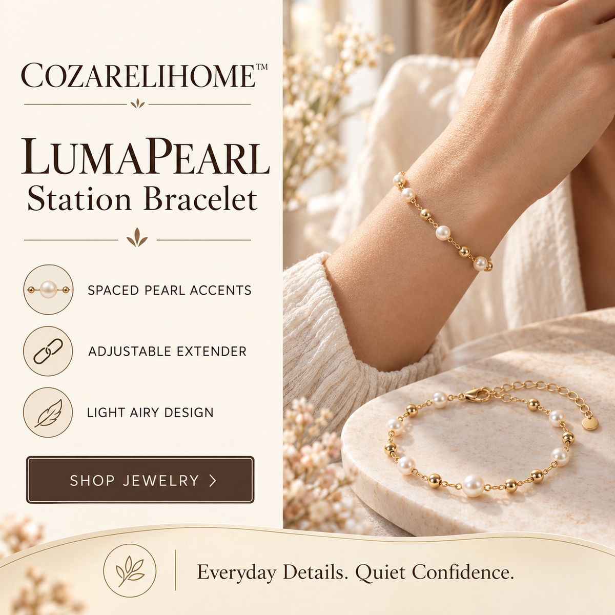 COZARELIHOME™ LumaPearl Station Bracelet